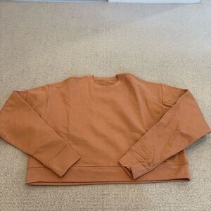 Girlfriend Collective Women's Light Orange Crop Sweatshirt